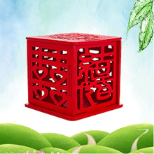 工厂结婚喜糖盒 婚庆 木质喜盒 中国风中式红色糖果礼盒 木制镂空