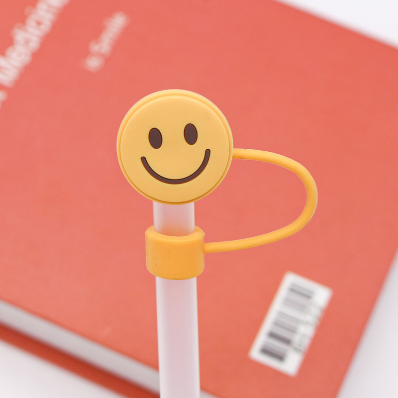 Nueva funda de silicona de 10 mm para pajitas de dibujos animados, tapa de pajita con diseño de animal, protección a prueba de polvo, tapón de pajita personalizado, listo para la venta