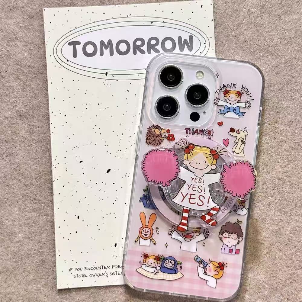 Soporte giratorio-animadora chica-leo