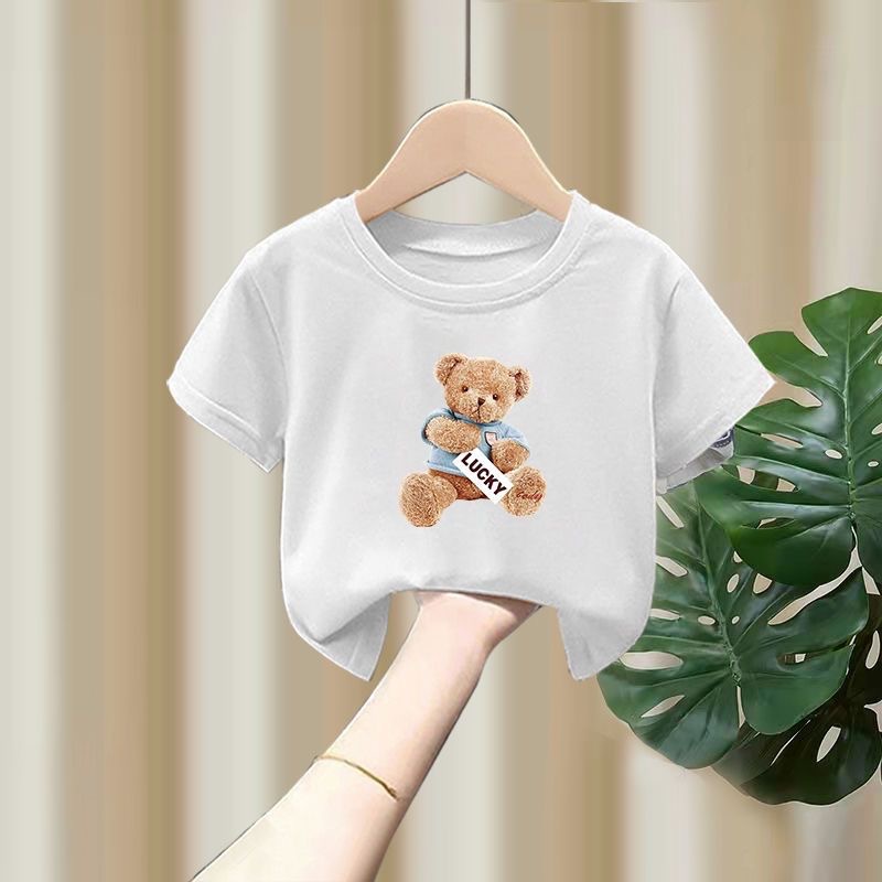 Children's cotton summer fashionable base body-friendly short sleeve…