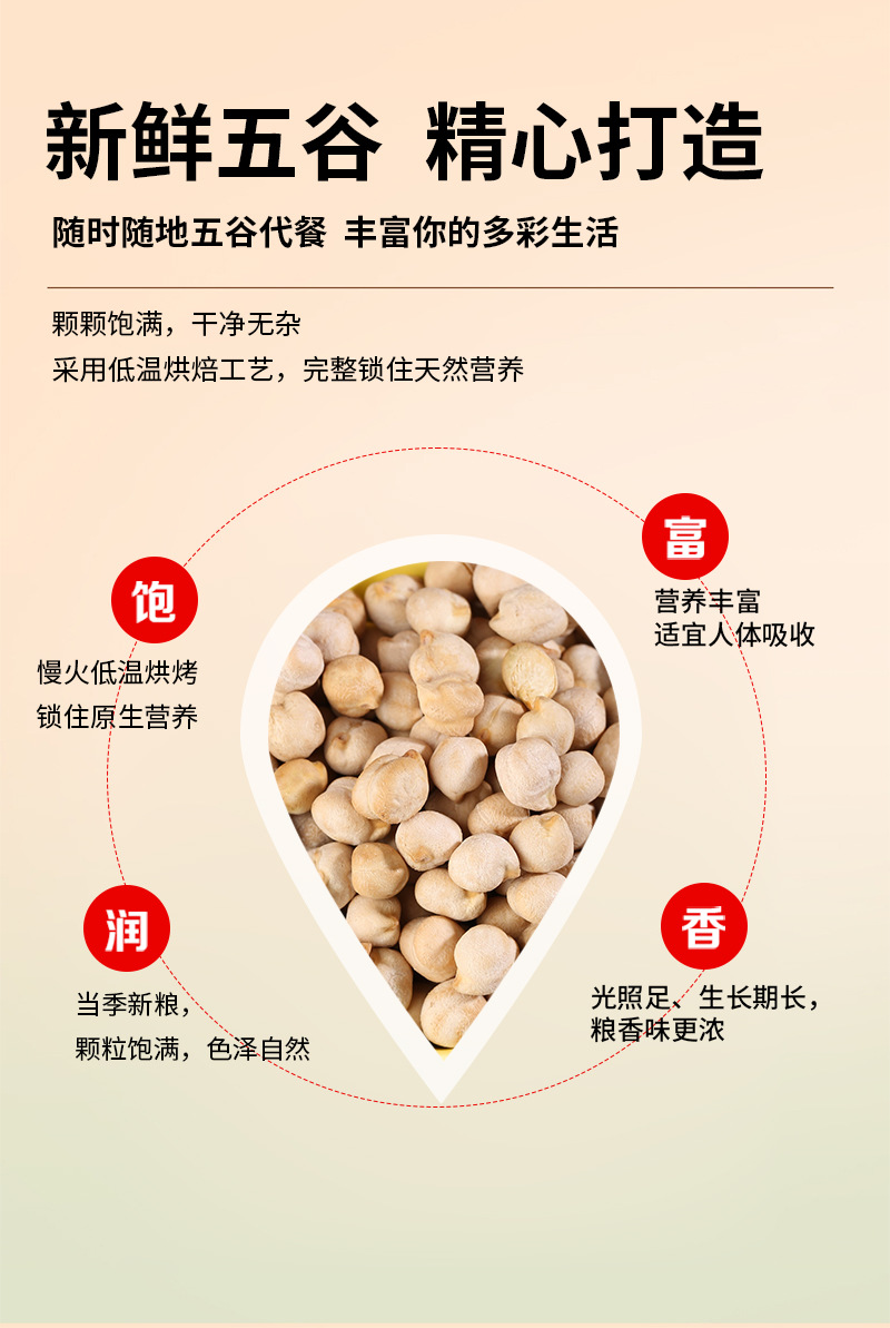 Roasted Chickpeas Ying Zui Dou Cicer arietinum Cooked Whole Beans for Soy Milk Grinding and Baking Bulk 25kg Bag quality and texture