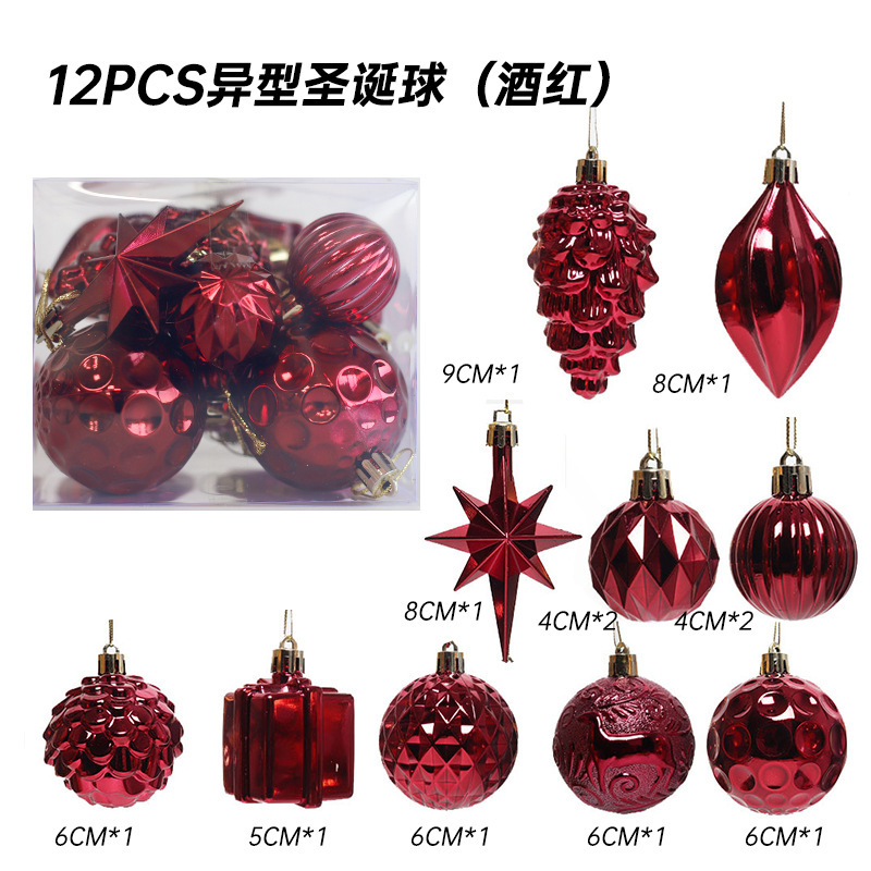 Bola de Navidad árbol de Navidad adornos de decoración colgante de bola de colores accesorios de material de Navidad DIY decoración de Navidad al por mayor