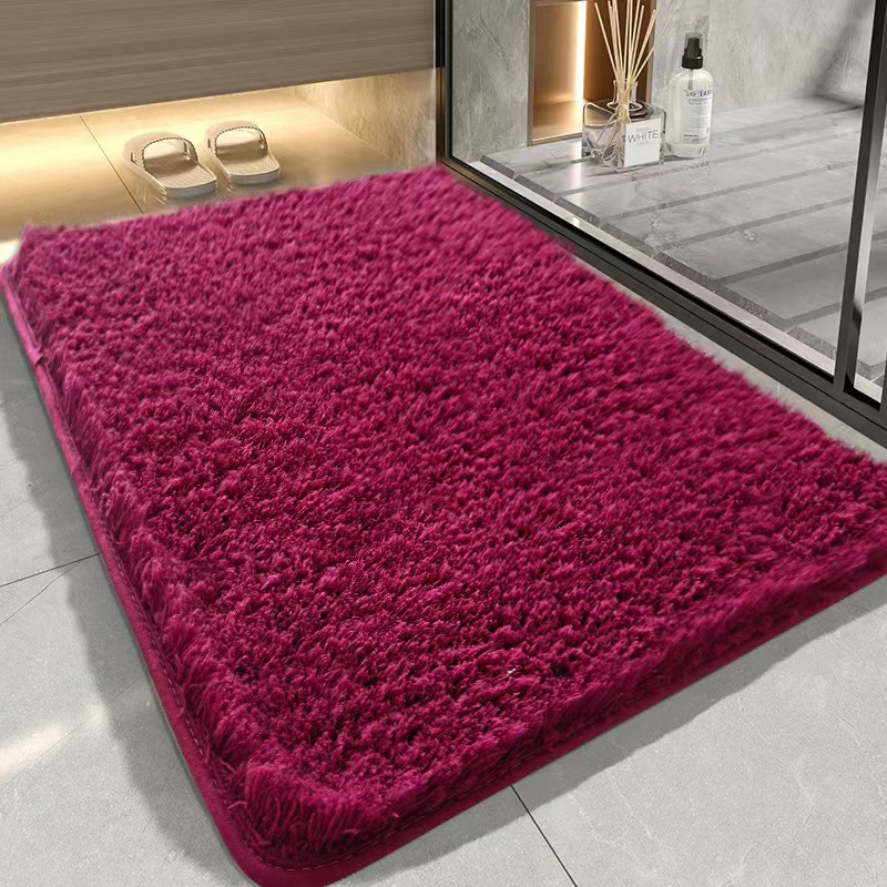 Hermosas alfombras de terciopelo transfronterizas para alfombras de baño de absorción de agua, alfombras de lujo ligeras, alfombras de peluche, alfombras de cama en stock, alfombras