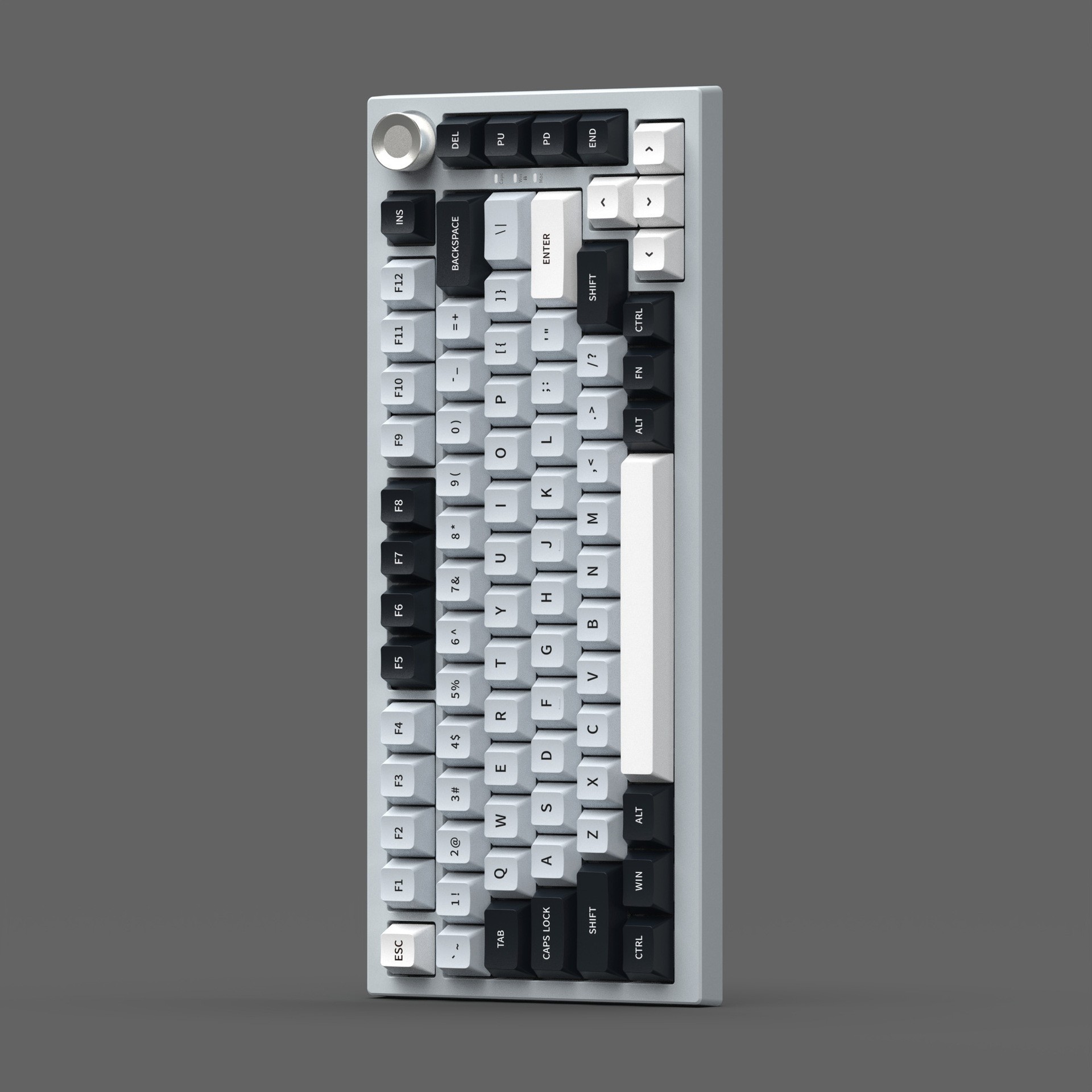 K81 teclado mecánico de tres modos personalizado con perilla de alto valor visual, grabado lateral inalámbrico Bluetooth juego de oficina dedicado a los deportes electrónicos