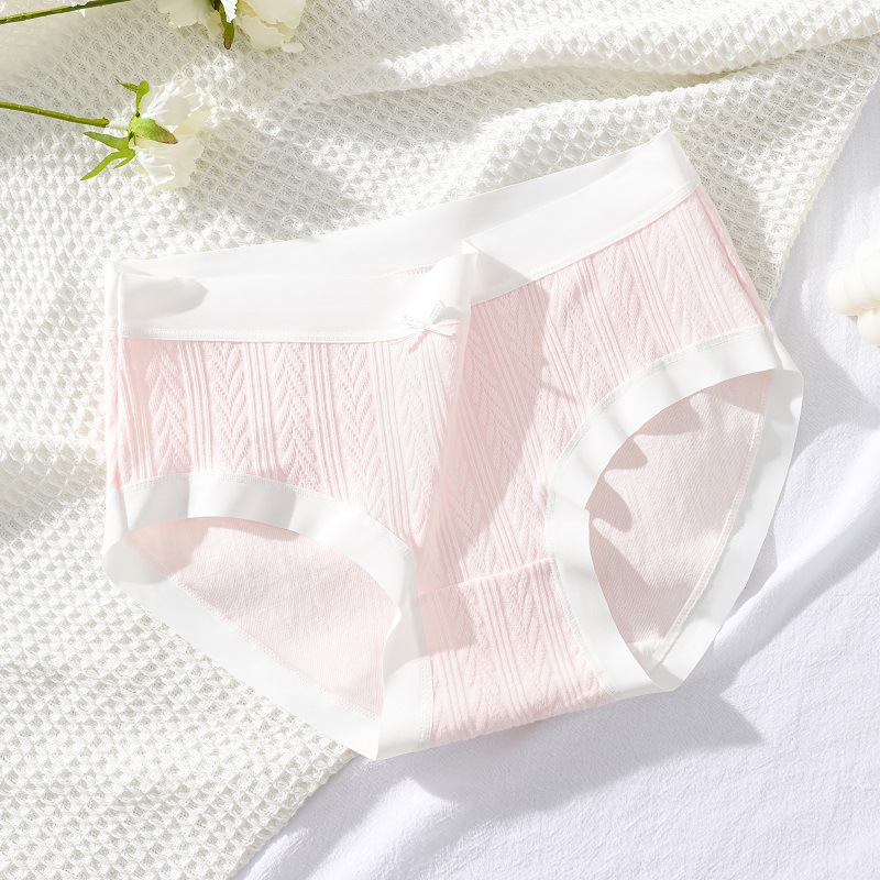 Ropa interior de las mujeres de algodón puro antibacteriano entrepierna media cintura más tamaño transpirable japonés chica triángulo pantalones cortos sin costura interior