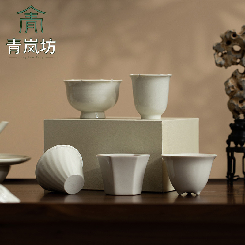 Ash-Glazed Ceramic Tea Cup, Drinking Cup, Tasting Cup, Master Cup, Tea Brewing Cup, Single Cup, Dehua New Chinese Style Ash-Glazed Ceramic Tea Cup, Drinking Cup, Tasting Cup, Master Cup, Tea Brewing Cup, Single Cup, Dehua New Chinese Style