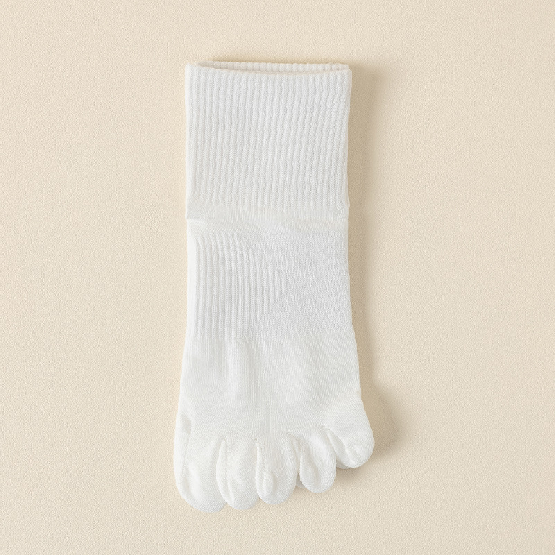 Calcetines de cinco dedos, calcetines de primavera y otoño, antiodorante, sudor, anti-bolas, calcetines de algodón puro transpirables y calcetines de barril cortos.