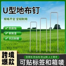 地布钉防草布地钉u型园艺钉钢丝地钉草坪镀锌斜尖地钉多肉固定器