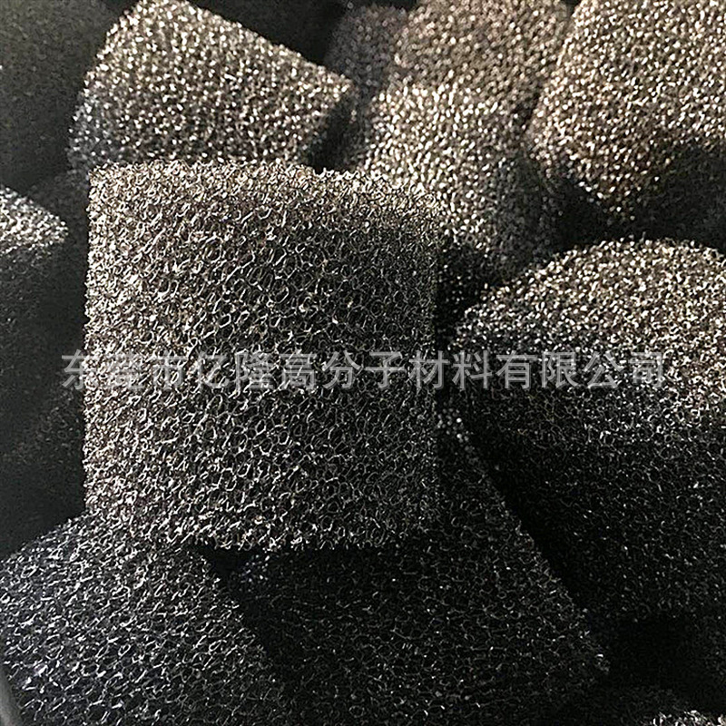 厂家生产黑色滤水海绵 进水管防堵PU滤网海绵圆柱 防喷防堵海绵