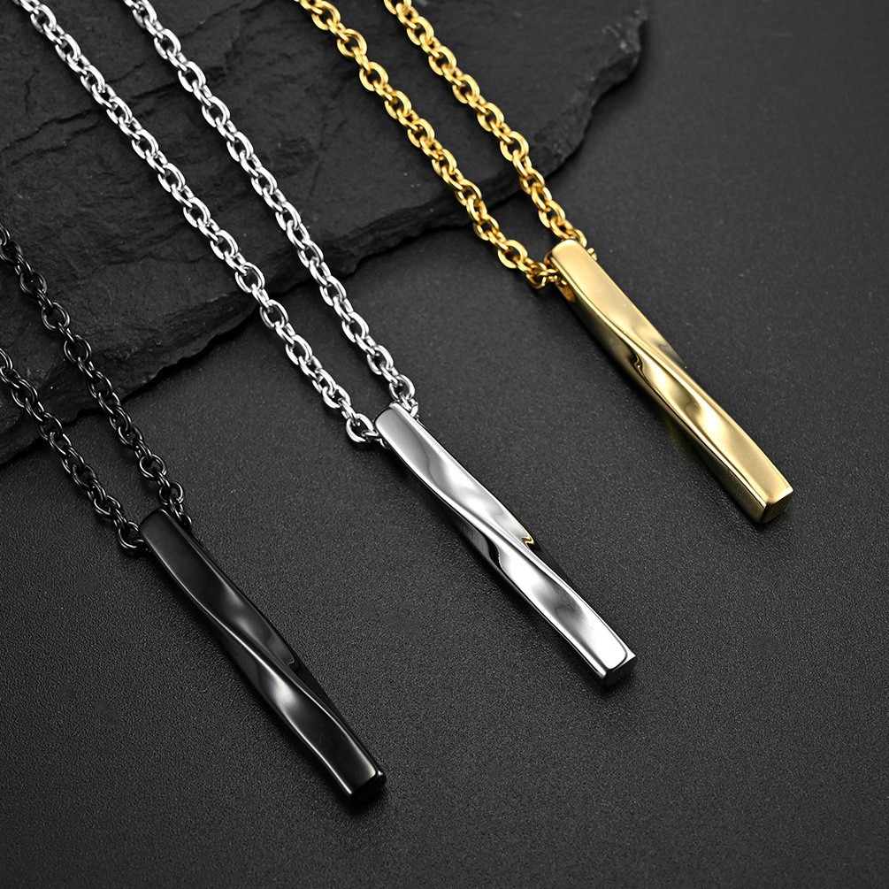 Daily Occasion Stainless Steel Material Fashion Solid Color Stainless Steel Pendant Necklace 1 Piece