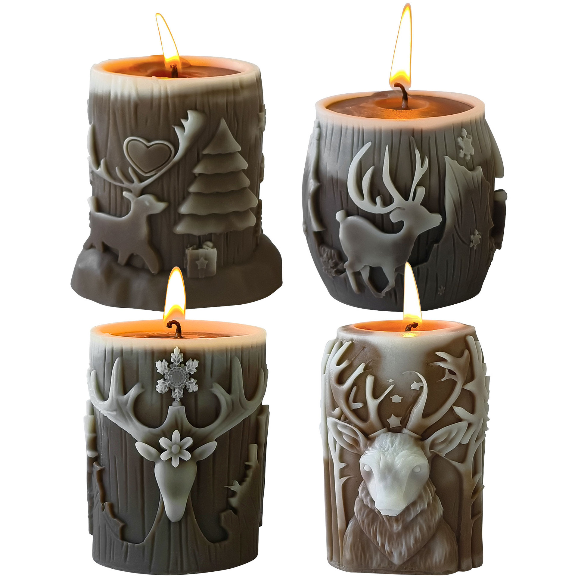 Jiahui Navidad Alce cilíndrico molde de bananas Decoración de Navidad DIY accesorios abrasivos