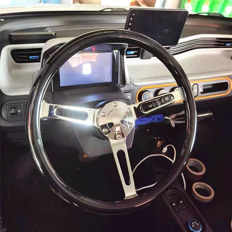 Car modification mahogany Big Dipper Longdi retro racing car Jetta Poussin brigade Santana 14 inch 15 inch steering wheel
