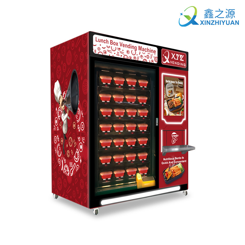 Máquina automática grande de la caja de almuerzo platos prefabricados helado desayuno no tripulado máquina expendedora buffet desayuno máquina expendedora