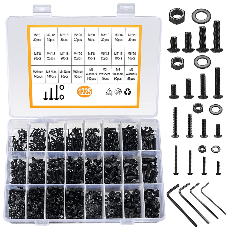 1225pcs1080pcs1680pcs盤頭六角ねじ円筒頭六角ねじセット|undefined