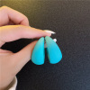 Matte silver needle, cute fashionable earrings, silver 925 sample, translucent shading, 2022 collection