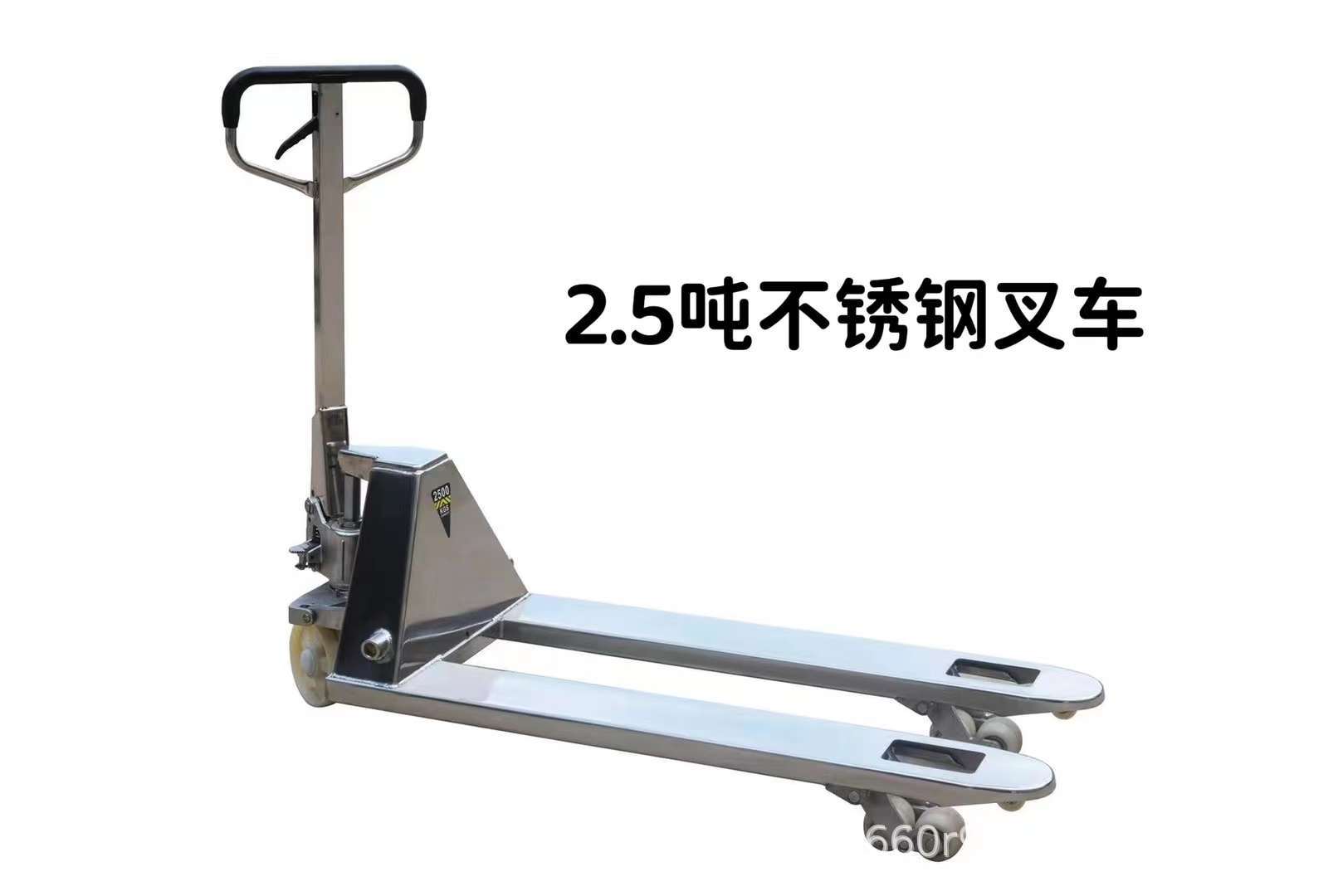 钧力手动液压全304不锈钢叉车搬运车托盘车地牛升降车2吨液压叉车