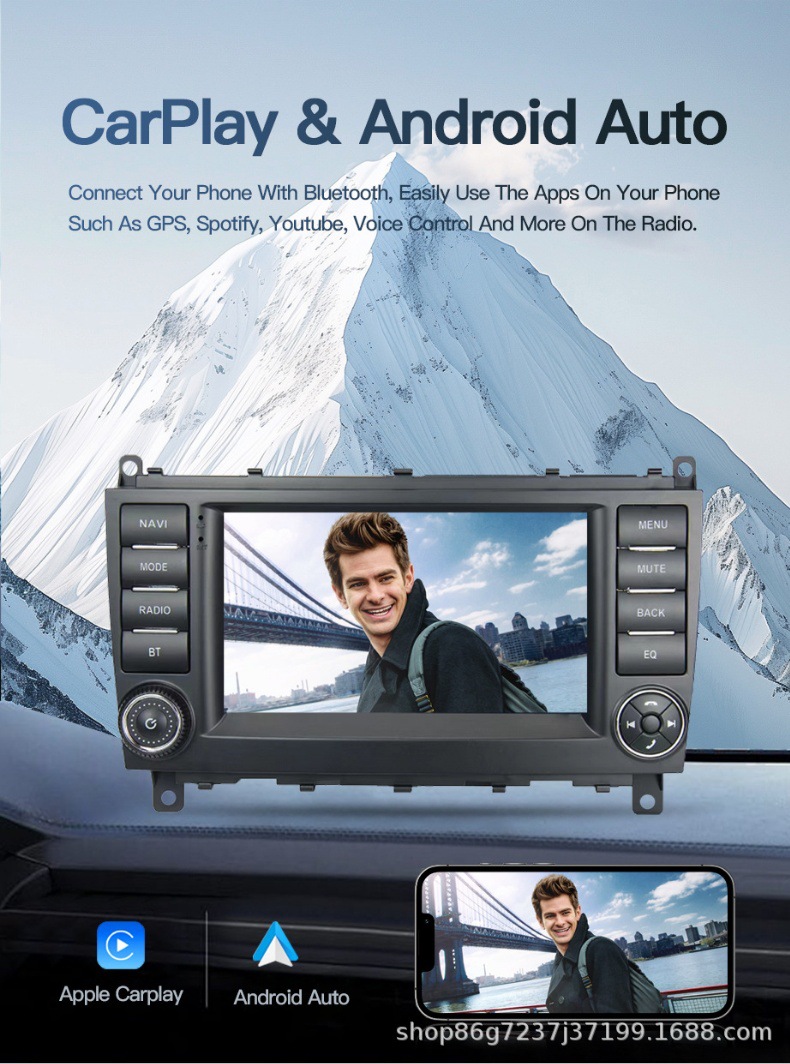 Suitable for Mercedes-Benz Clc W203 Amg 7inch Android Gps Car Navigation Mp5 Player Navigation Car Central Control Unit