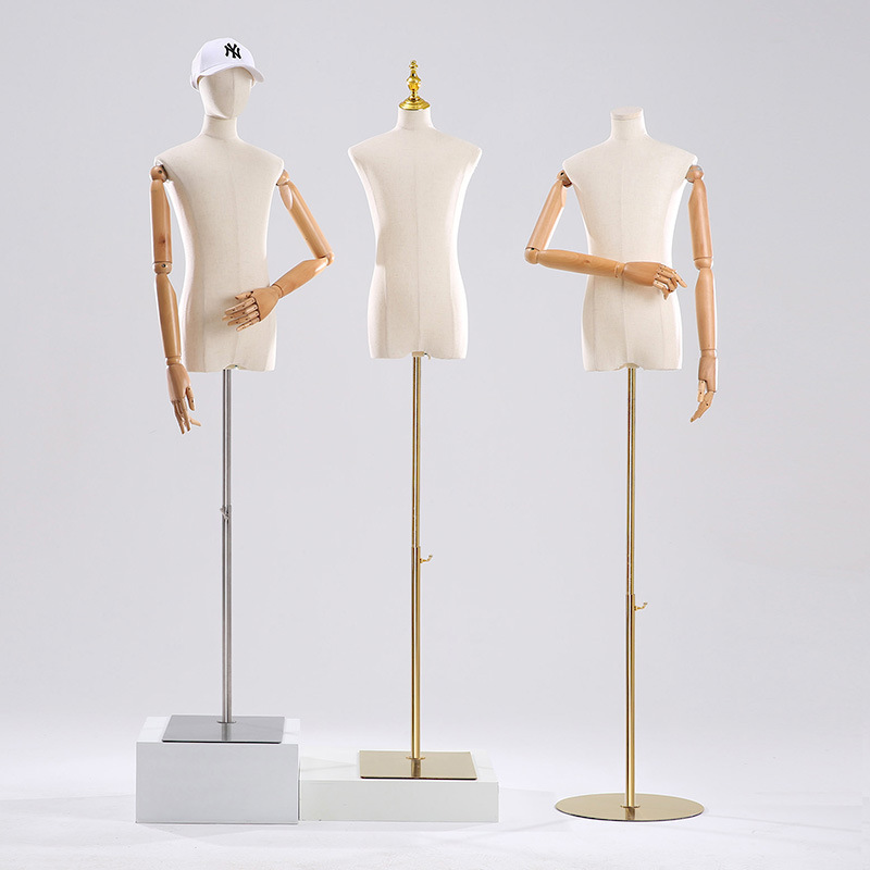 Teenagers Big Children's Costume Model Props Male and Female High School Uniform Display Half-length Dummy Table Model Display Stand
