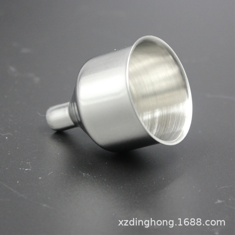 Embudo de acero inoxidable de cocina Embudo de aceite Embudo de vino Embudo de tamaño de calibre Embudo de olla de aceite cónica portátil Embudo doméstico