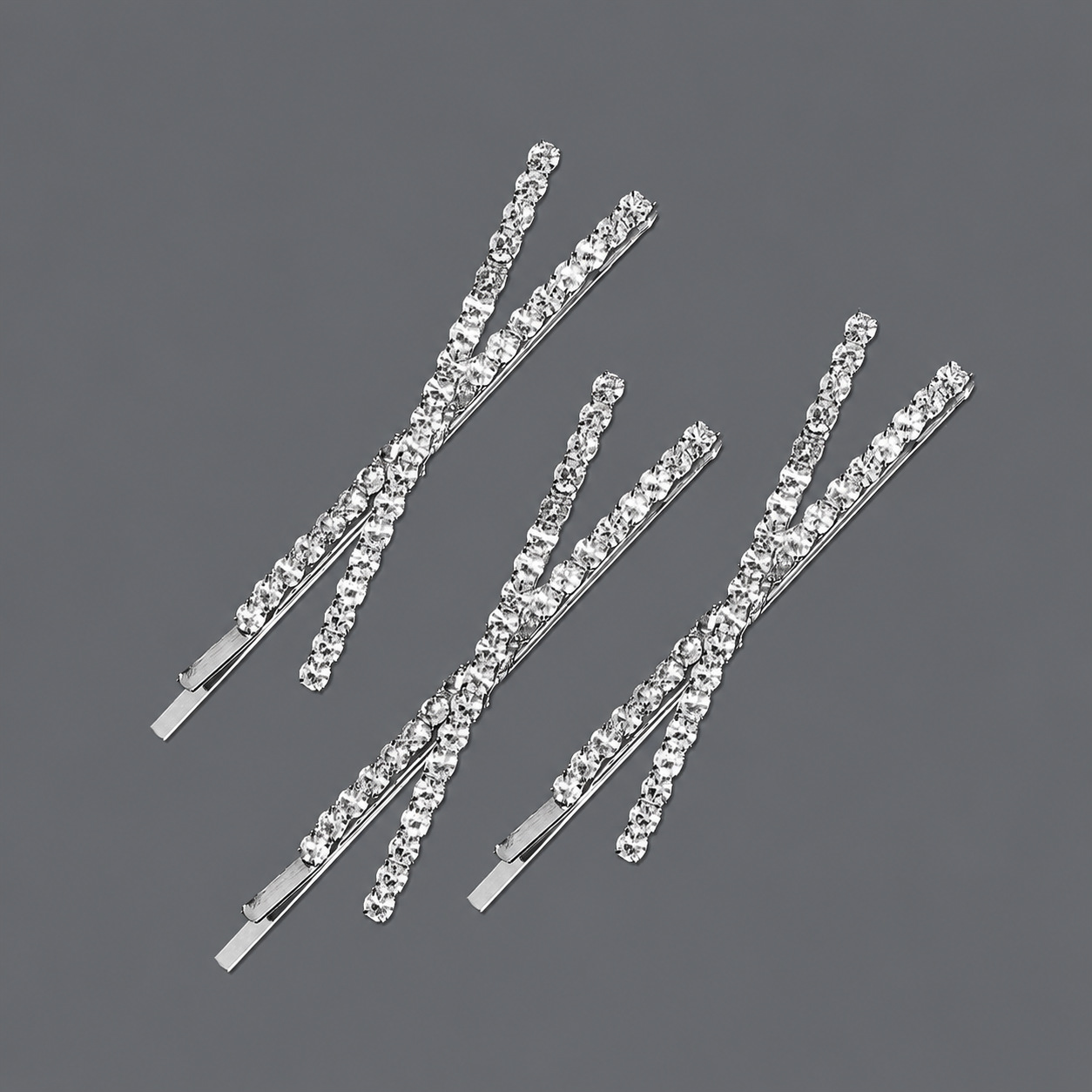 Horquilla de zirconio de lujo ligero europeo y americano con incrustaciones de diamantes, pinza de pelo de alta gama para mujer, suministro mayorista transfronterizo directo de fábrica.