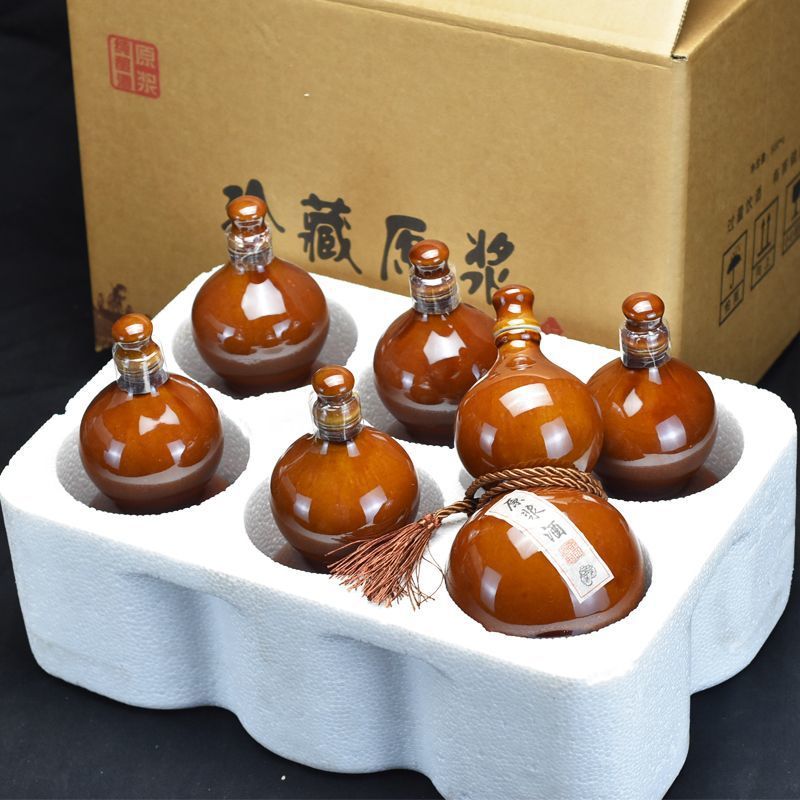 一斤装陶瓷葫芦酒瓶子空酒瓶批发酒坛仿古密封酒壶散酒专用瓶套装