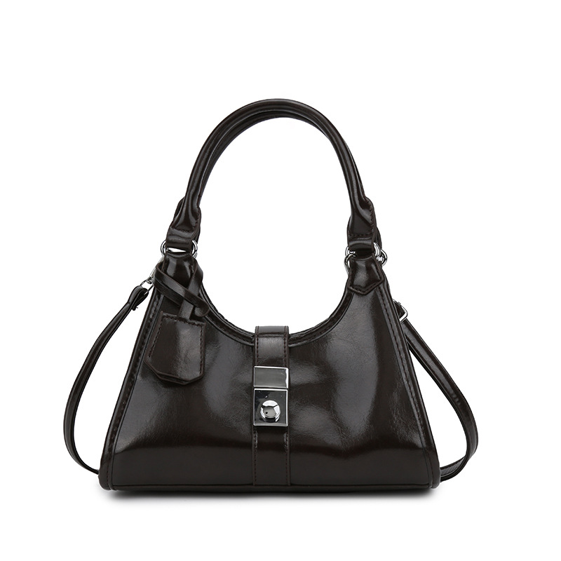 Bolso de moda transfronterizo 2025 primavera nuevo bolso femenino bolso de hombro de textura de alta gama bolso de mensajero retro Maillard