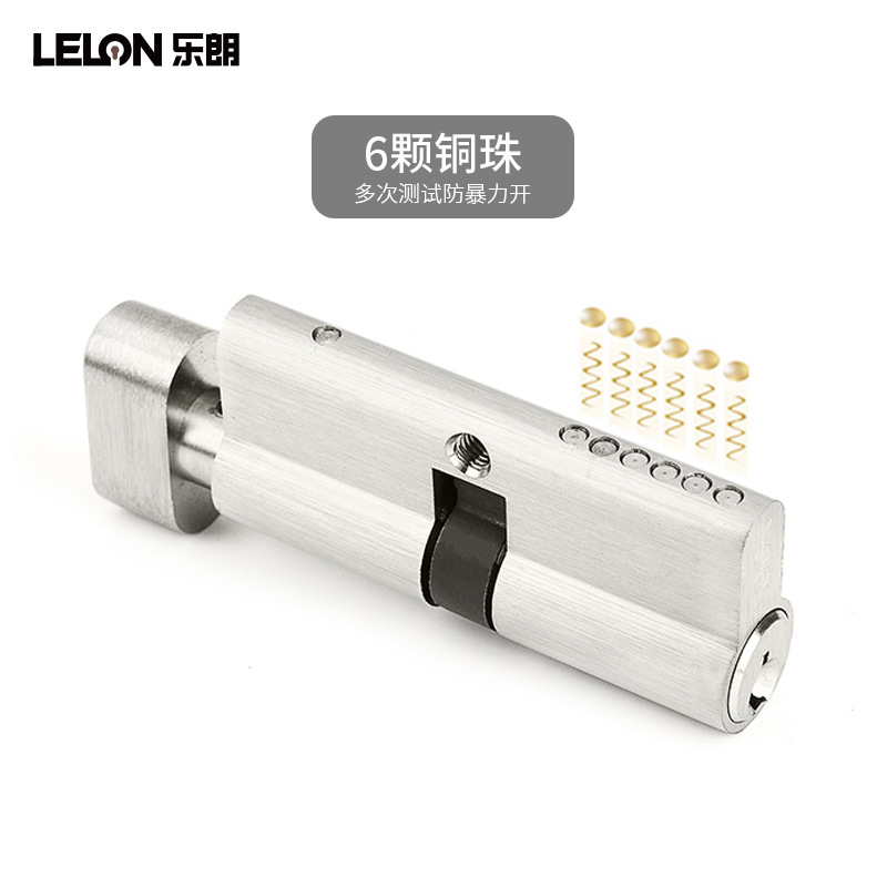 Personalizado todo el cobre 70 núcleo de bloqueo estándar europeo abierto único núcleo de cerradura de puerta interior de polipasto grande modelo general con accesorios de cilindro de bloqueo de perilla