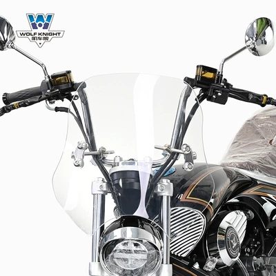Muscle car Wolf suitable for Zongshen Youmi YOMI windshield windshield modification front windshield tempered glue special for smashing resistance (Motorcycle front windshield) - transparent-5mm-thick-tempered-glue-40cm-high