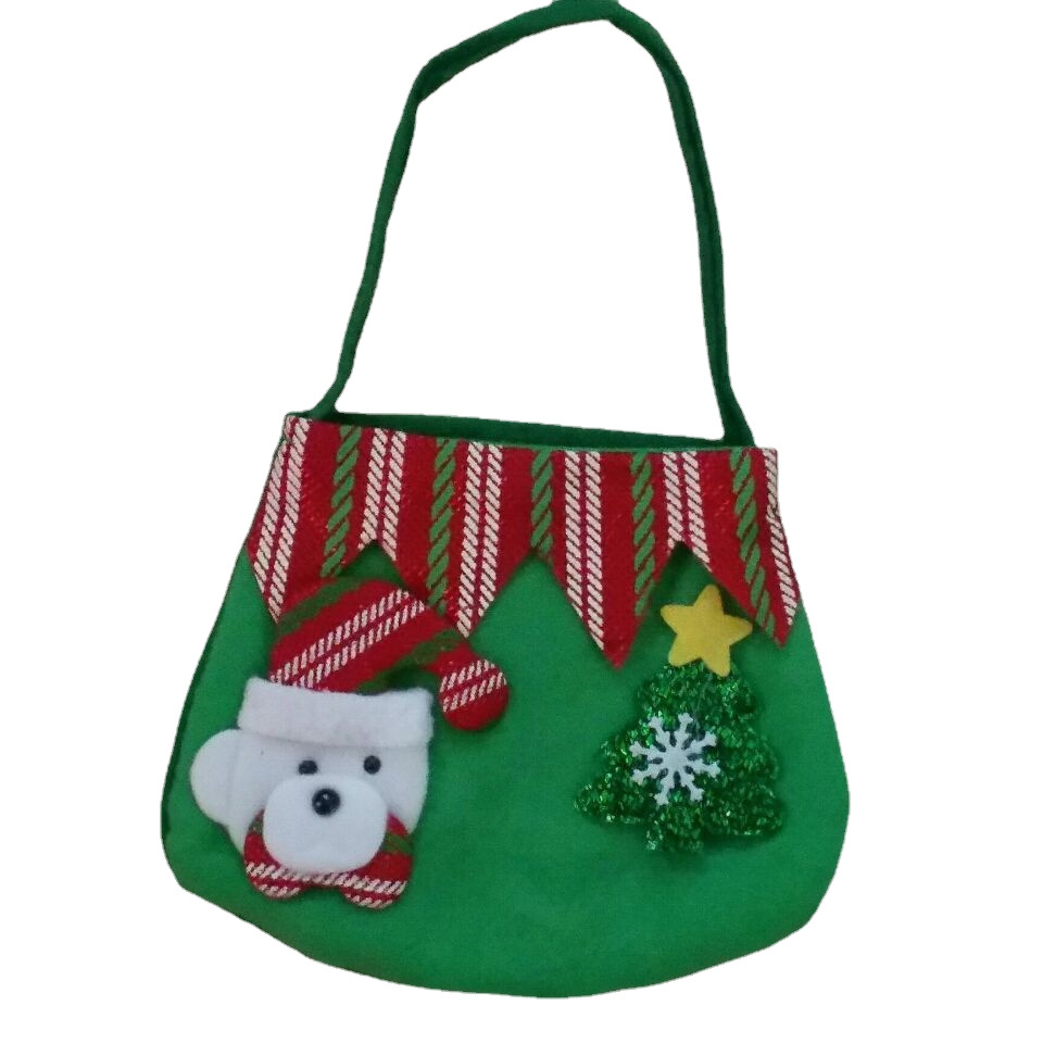 Bagos de fruta de Navidad, bolsas de manzanas, bolsas de regalo de Navidad, Papá Noel, muñeco de nieve, alce, jardín de infantes, dulces