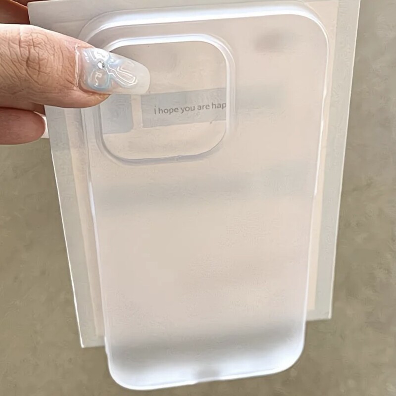 Transparent Frosted Simple Suitable for Apple 15Promax Mobile Phone Case Iphone17 Niche 16Ins Style 14 Soft Transparent Frosted Simple Suitable for Apple 15Promax Mobile Phone Case Iphone17 Niche 16Ins Style 14 Soft