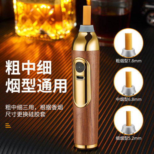 Lazy Person Cigarette Holder with Lighter that Doesn't Drop Ash Magic Mobile Car Cigarette Ashtray Portable Environmental Lighter Magic