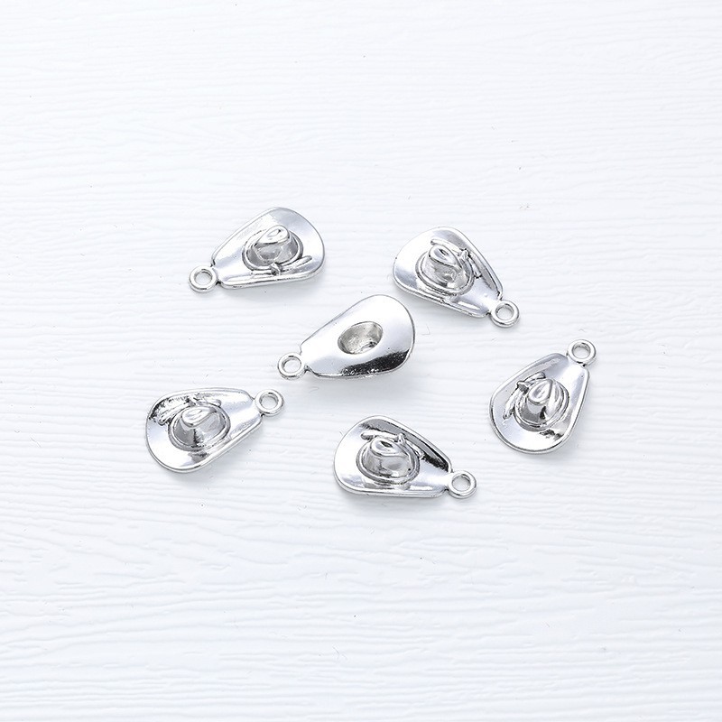 고대 은색 모자 20x12.5mm