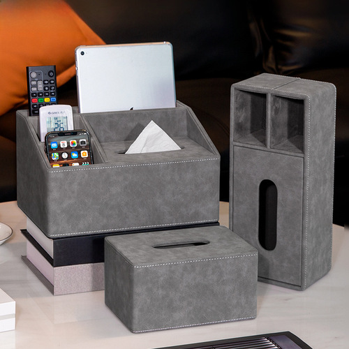Paper Towel Holder Living Room Luxury Creative Minimalist Napkin Box Coffee Table Storage Multi-functional Car Leather Napkin Holder Home