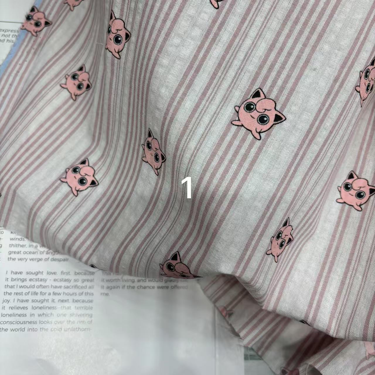 泡泡 条子印花宠物小精灵印花条纹鞋材帽子头饰童装衬衫睡衣娃衣