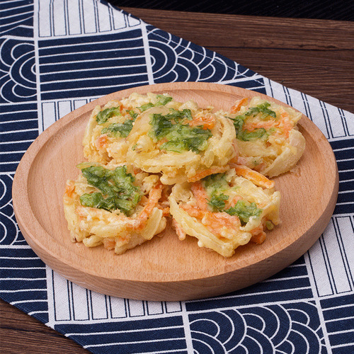 Vegetable flour-wrapped store-fried enoki mushrooms, lotus root, crispy fish scale powder, soft-fried shrimps, household bagged vegetable flour-wrapped