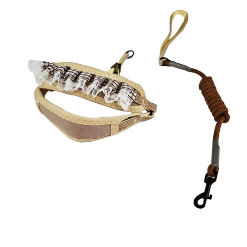 Pet open chest leash set dog lace rope small dog walking leash