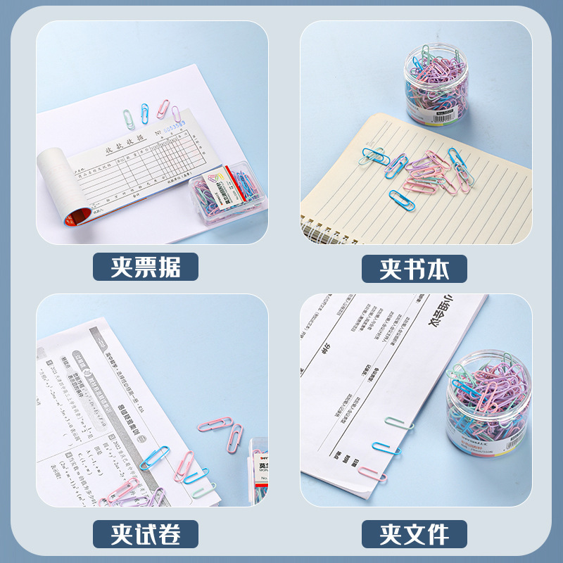 ペーパークリップモランディカラー事務用品金属ファイルストレージペーパークリップ層ペーパークリップ学生ファイルクリップ|undefined
