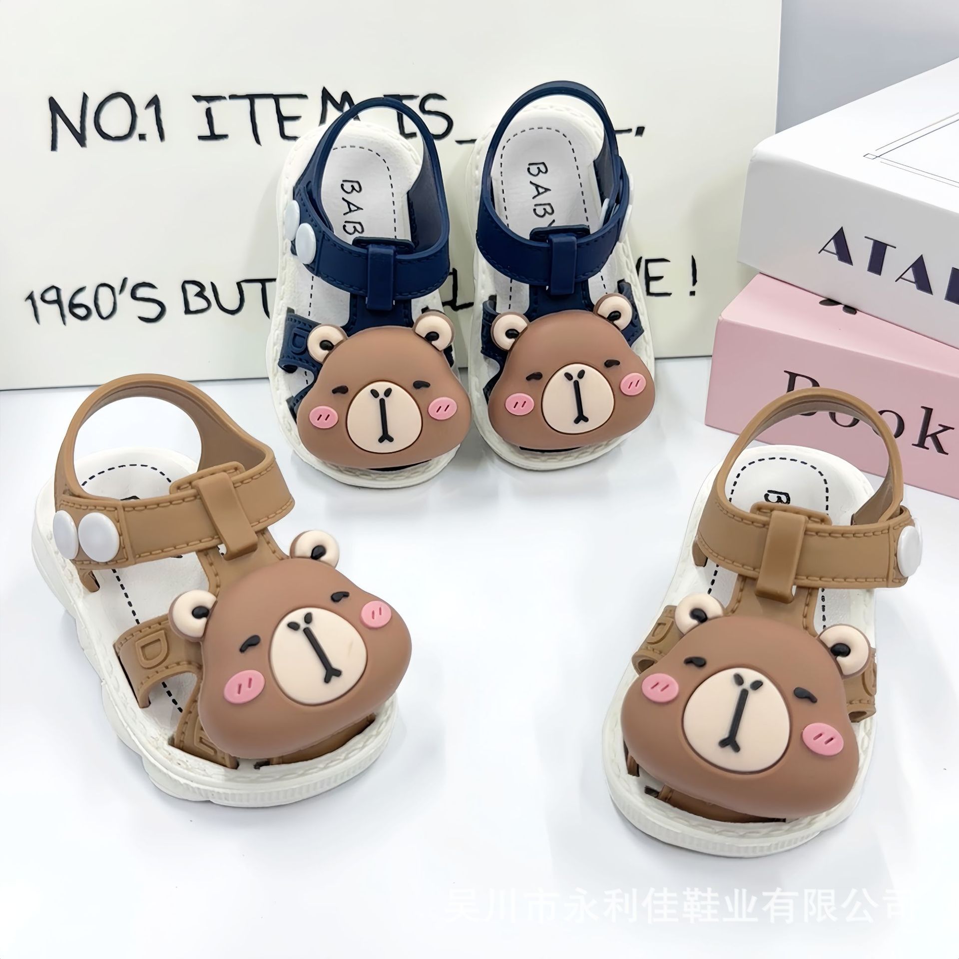 Sandalias para niños de verano bebés bebés de base suave zapatos de cabeza de bebé fábrica directa al por mayor comercio exterior comercio electrónico