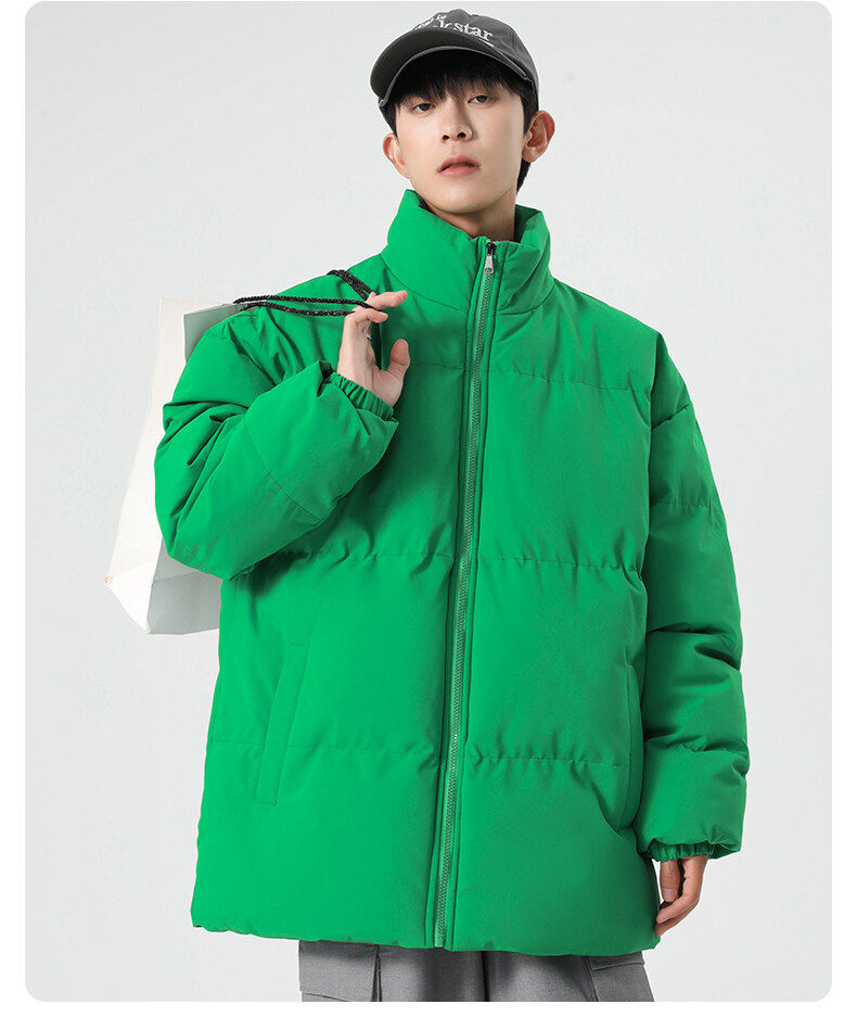 Steppjacke mit Stehkragen für Damen und Herren, dicke Daunenjacke für Paare, Steppjacke für Herren_voghion.com