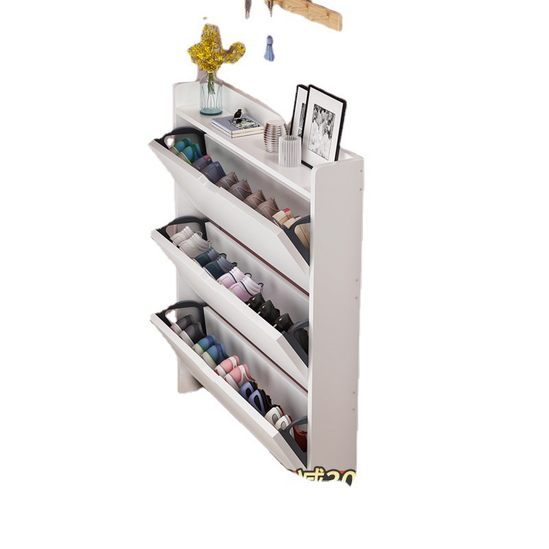 Zapatero con tapa abatible para la entrada del hogar, nuevo modelo 2022, mueble de entrada moderno y sencillo, mueble de almacenamiento detrás de la puerta, estante para zapatos.