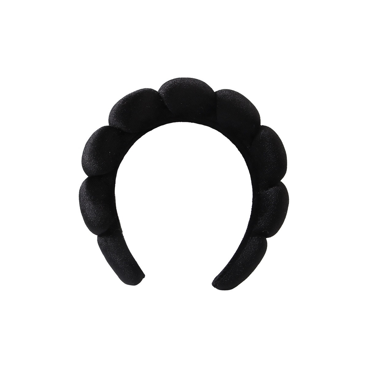 골든 벨벳 클라우드 헤어 후프-블랙 (17*17*4cm 53g)