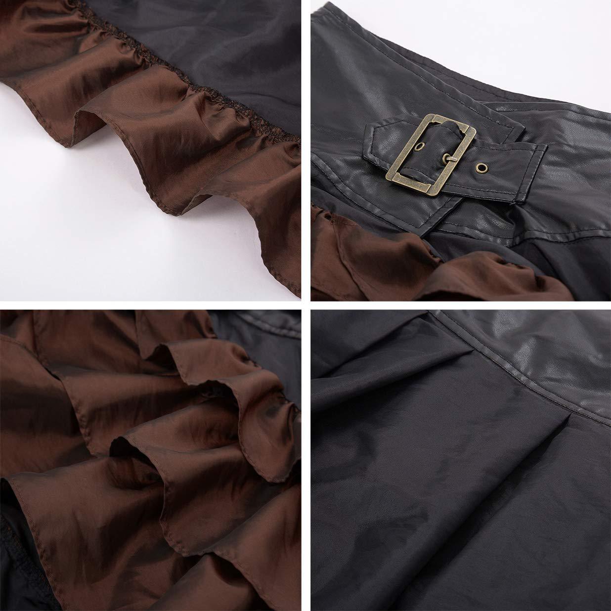 Gonna da donna a mezza lunghezza in stile gotico con bordi a balze irregolari_voghion.com