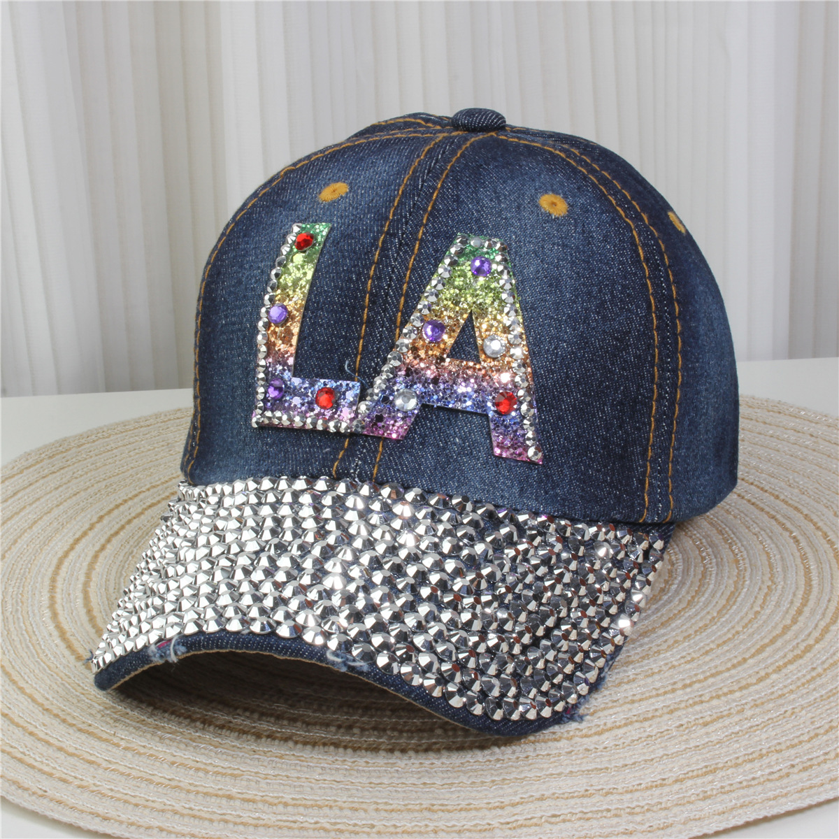 147g Weight Baseball Cap Hats Type Daily, Street Occasion Denim Material Letter, Usa, Butterfly Pattern All Seasons Season Unisex Gender Simple Style, Classic Style Style Curved Eaves Rim Unisex Simple Style Classic Style Letter Usa Butterfly Curved Eaves Baseball Cap 18