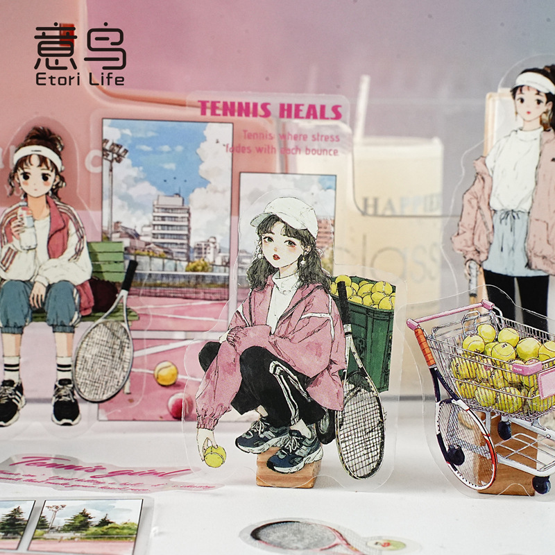 Etori Sticker Pack Sports Girl Series Character Theme Handbook DIY Decorative Material Stickers 30 Pieces Etori Sticker Pack Sports Girl Series Character Theme Handbook DIY Decorative Material Stickers 30 Pieces