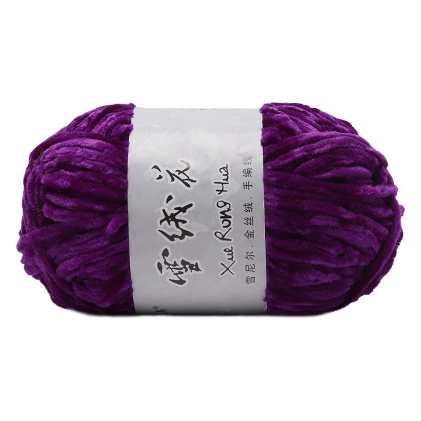 Снежный маленький бархат золотой бархат ручной вязки крючком