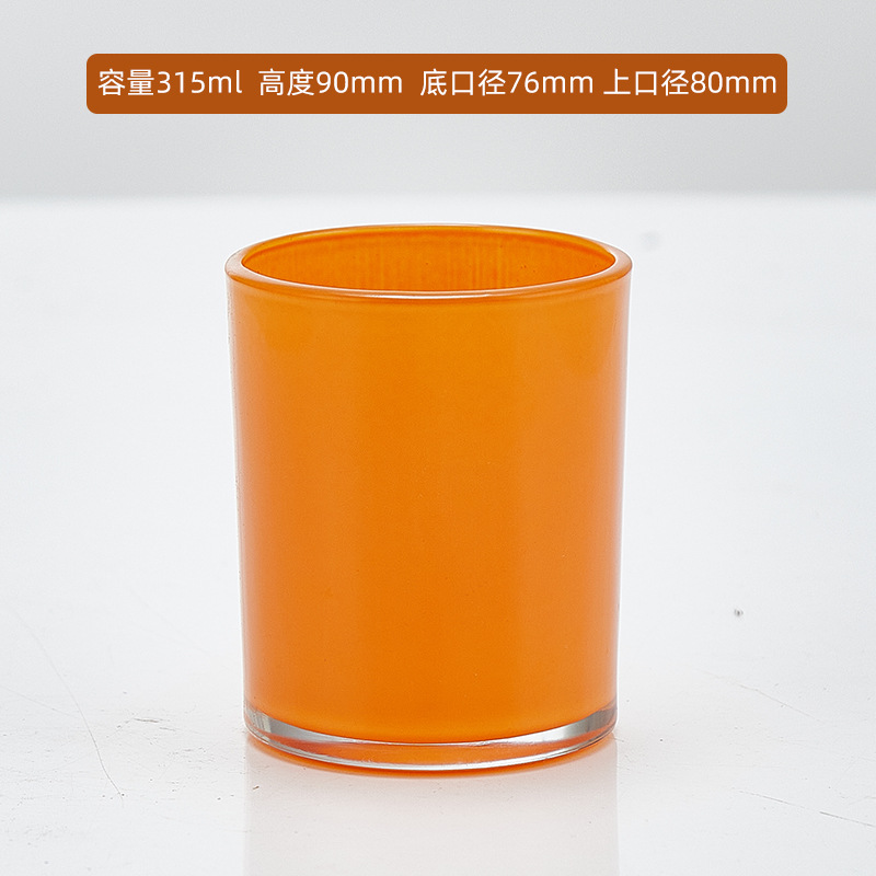 Candelaria de banano cubierta de banda de vidrio de colores vela DIY taza vacía dormitorio recipiente de candelaria de banano en candelabros