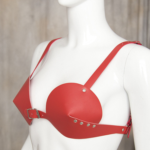 Factory-direct: New European and American-style flirtatious, sensual, and playful lingerie—PU leather bra, versatile shaping bra.