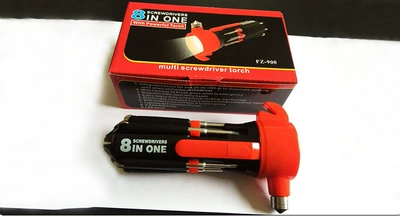 Flashlight with Screwdriver and Hammer, Car Rescue Hammer, Car Rescue Tool, 8-in-1 Hammer (Kempinq və səyahət) - eight-in-one-safety-hammer