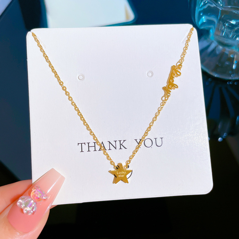 Fashion Star Titanium Steel Necklace 1 Piece