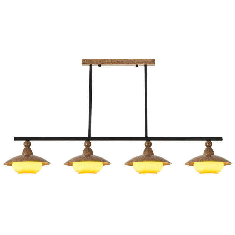 Grand Guan Garden caqui restaurante candelabro estilo retro francés de tres cabezas 2026 nueva mesa de comedor lámpara Zhongshan 713L